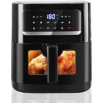 Heißluftfritteuse Air fryer mit Sichtfenster, Emphsism Airfryer XXL 7L 1700W mit Digitalem LED-Touchscreen, 10 Programmen, Fritteuse Heissluft Ohne Fett, Aufheizfunktion & Eingebaute Beleuchtung