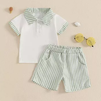 Toddler Boys Summer Shirt & Shorts Set: Cool, Easy Fit